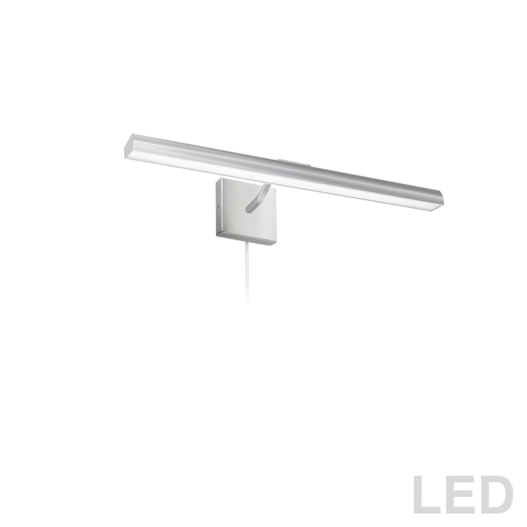 30W 24in Picture Light Satin Chrome With Frosted Glass Diffuser by Dainolite