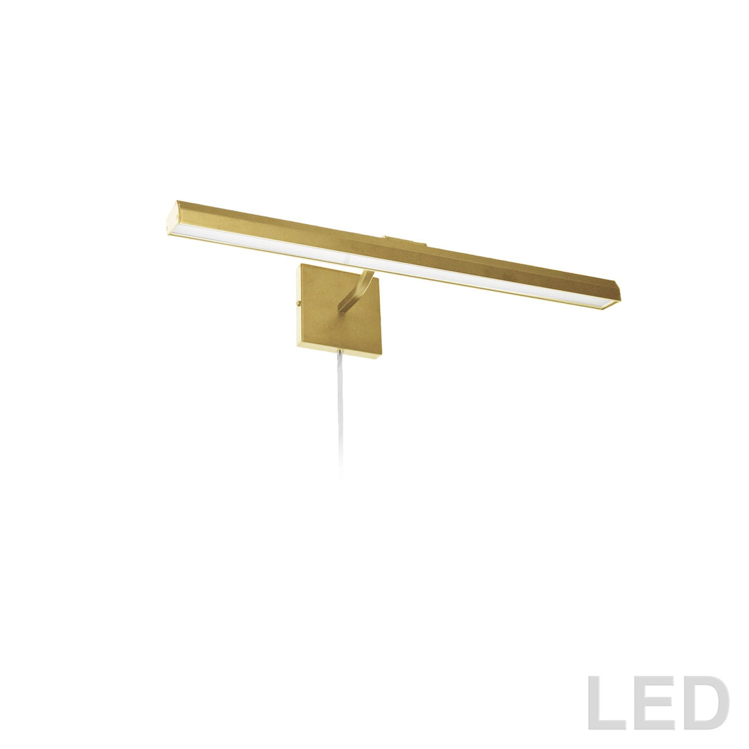 30W 24in Picture Light Aged Brass With Frosted Glass Diffuser by Dainolite