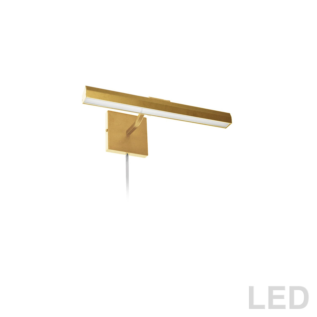 20W 16in Picture Light Aged Brass With Frosted Glass Diffuser by Dainolite