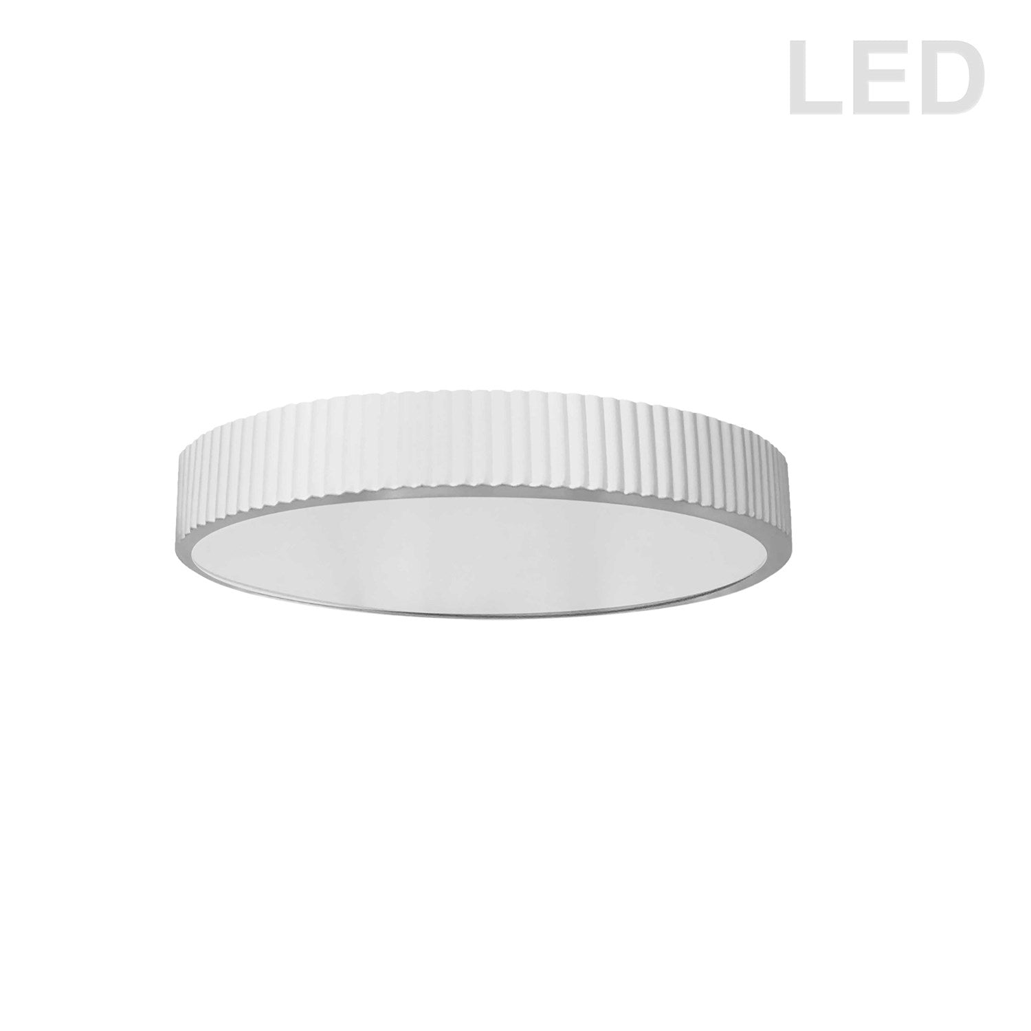 30W Led Flush Mount Matte White With White Acrylic Diffuser by Dainolite
