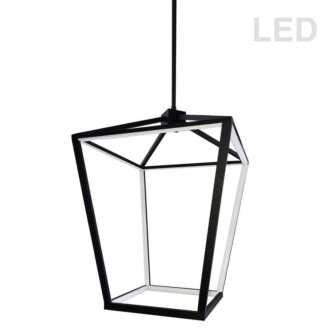 46W Chandelier Matte Black With White Diffuser by Dainolite