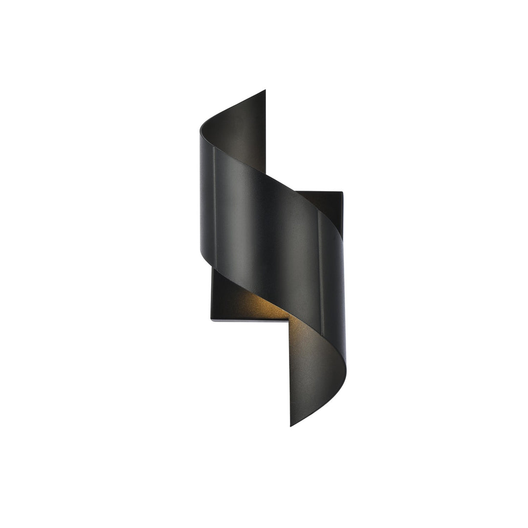 Integrated LED wall sconce  in black by Living District