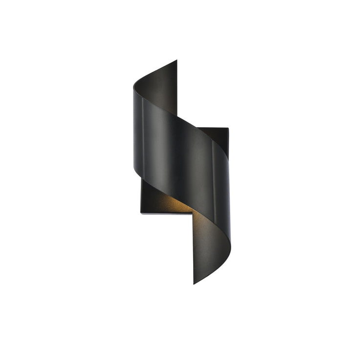 Integrated LED wall sconce  in black by Living District