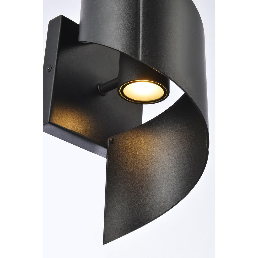 Integrated LED wall sconce  in black