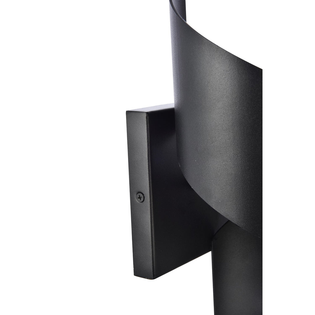 Integrated LED wall sconce  in black