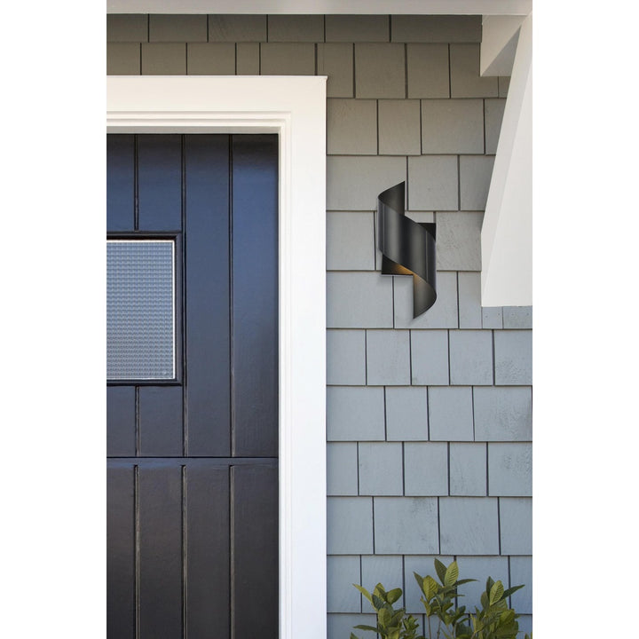 Integrated LED wall sconce  in black