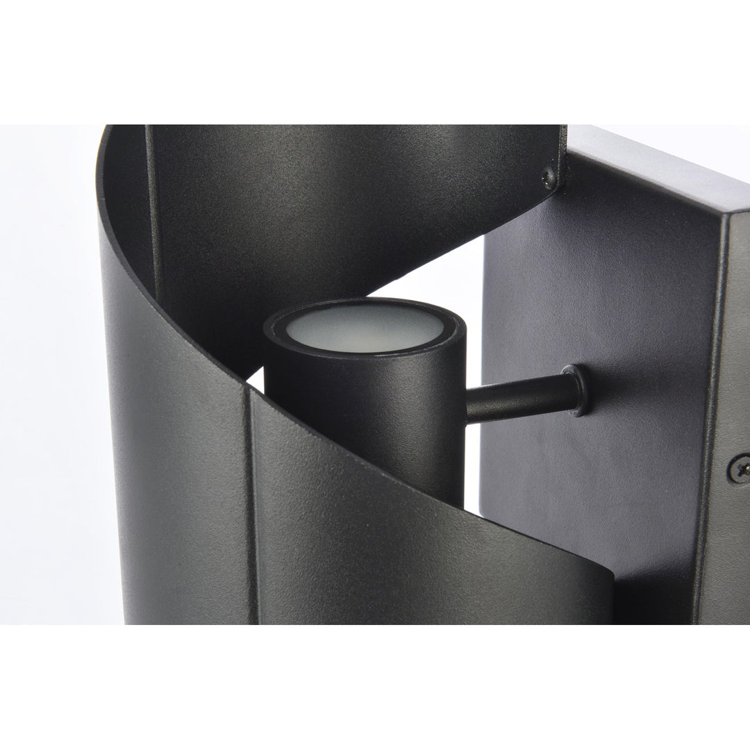 Integrated LED wall sconce  in black