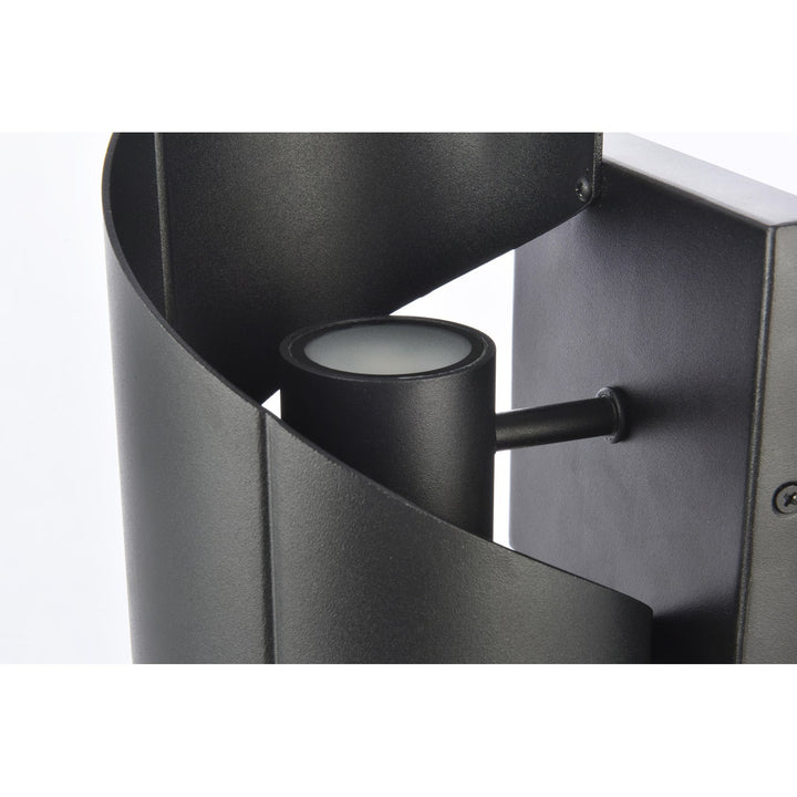 Integrated LED wall sconce  in black