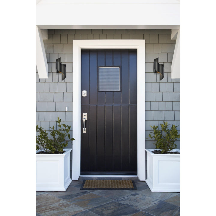 Integrated LED wall sconce  in black