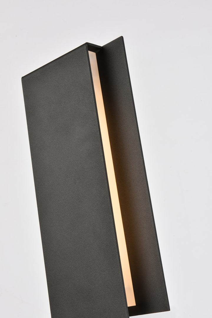 Integrated LED wall sconce  in black