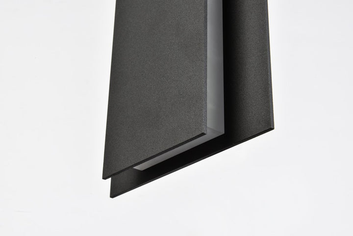 Integrated LED wall sconce  in black