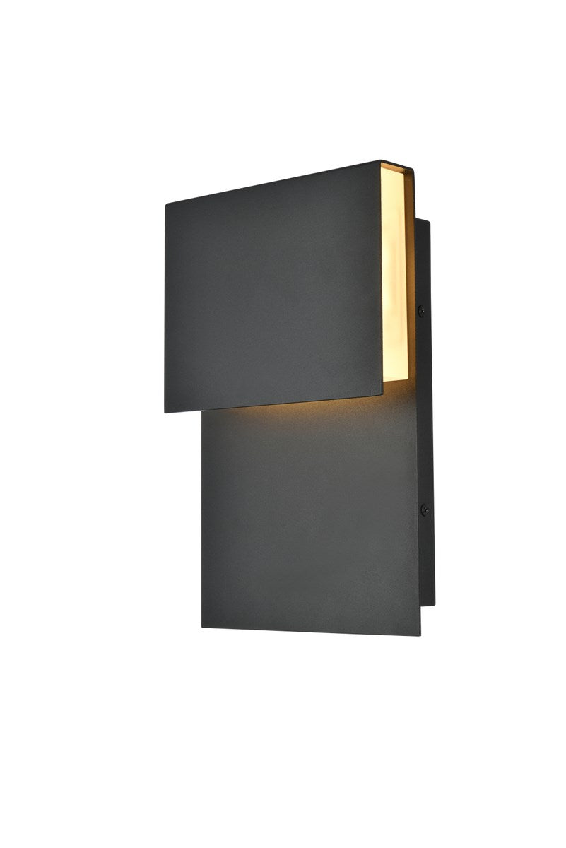 Integrated LED wall sconce  in black