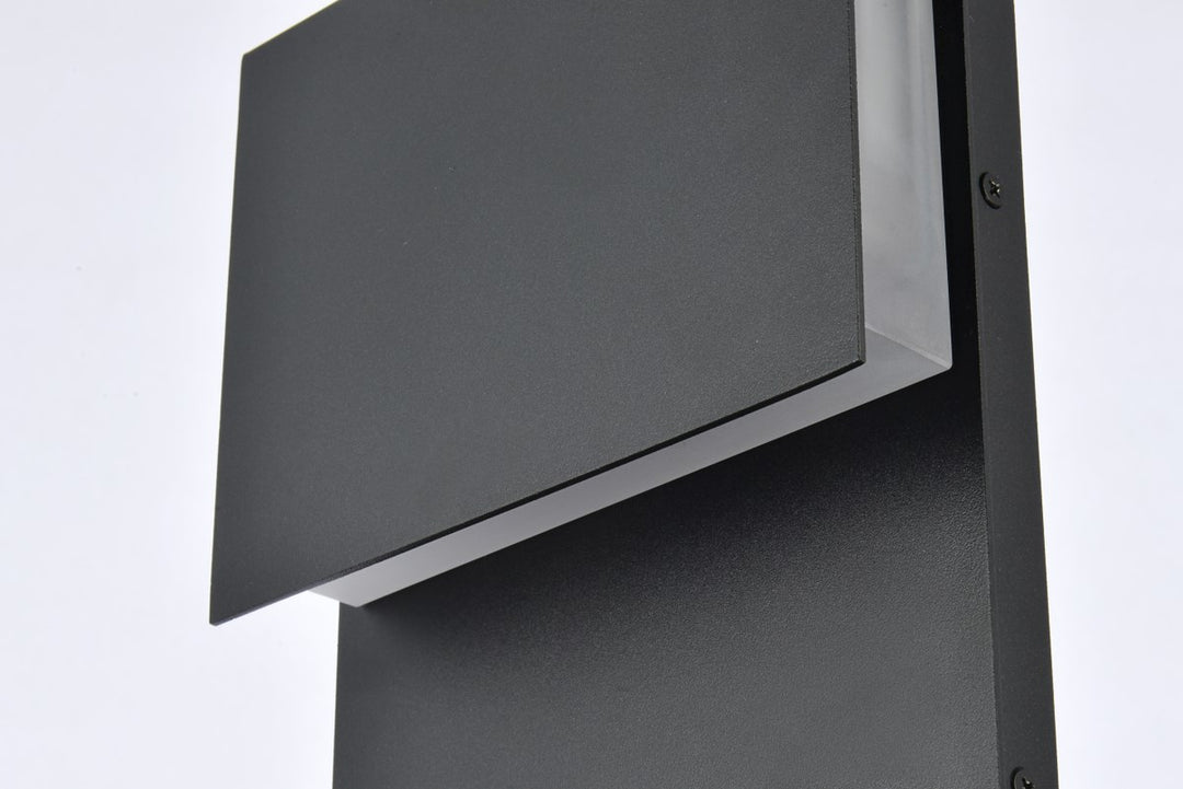 Integrated LED wall sconce  in black