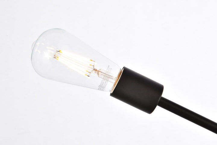 6 Lights Black Pendant With Chain