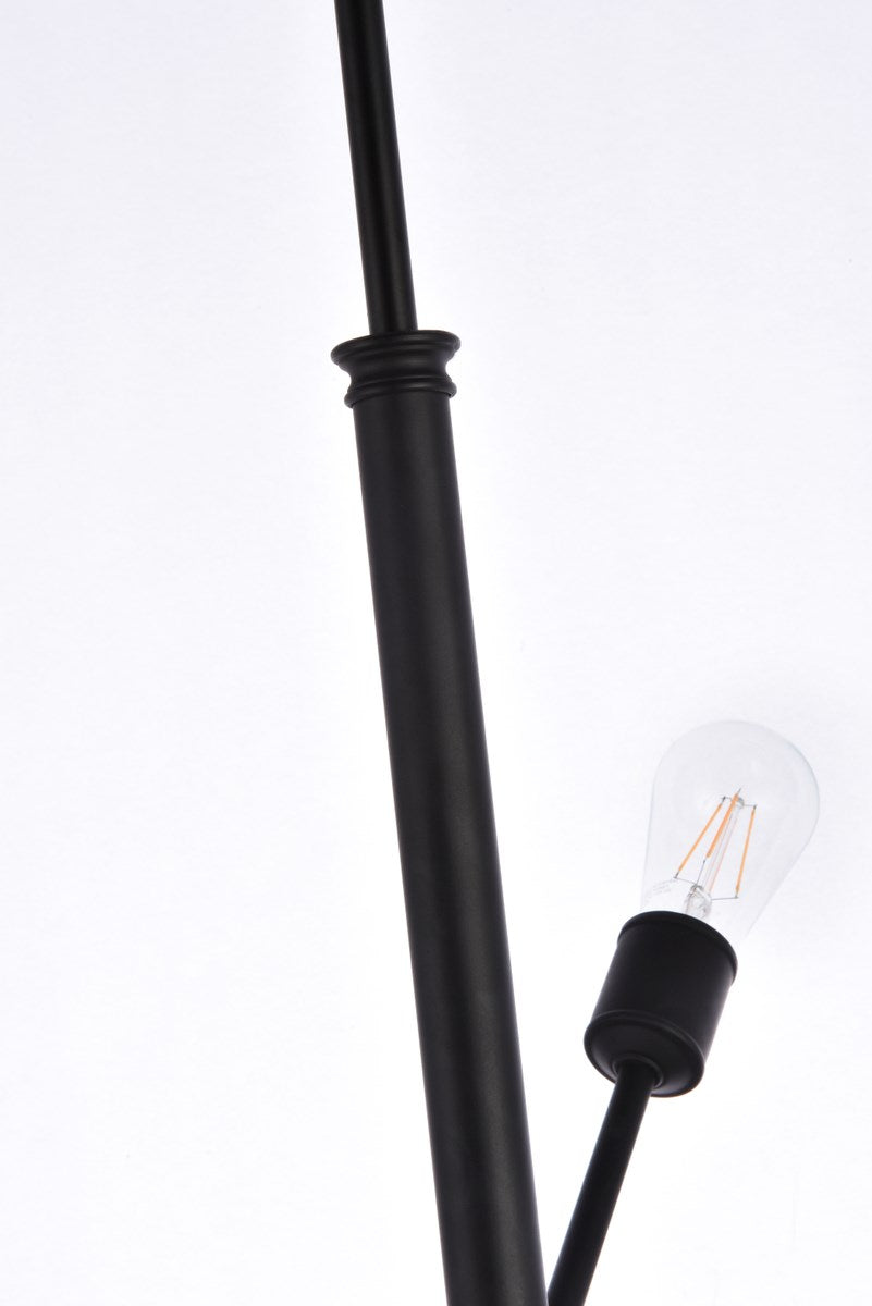 10 Lights Black Pendant With Hanging Rod