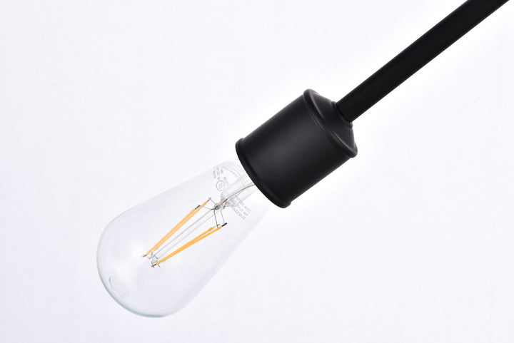 6 Lights Black Flushmount