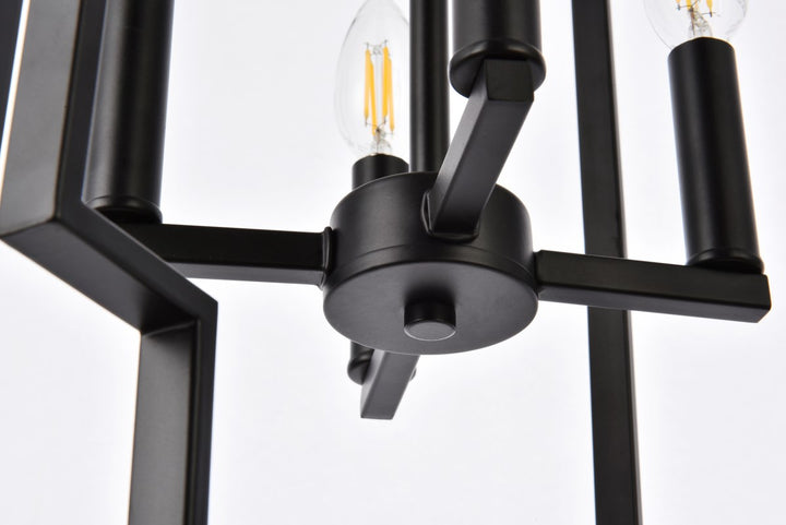 4 Lights Pendant In Black