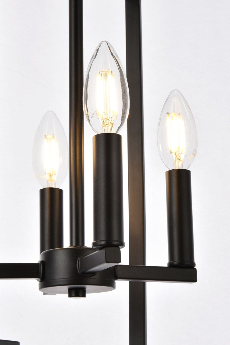 4 Lights Pendant In Black