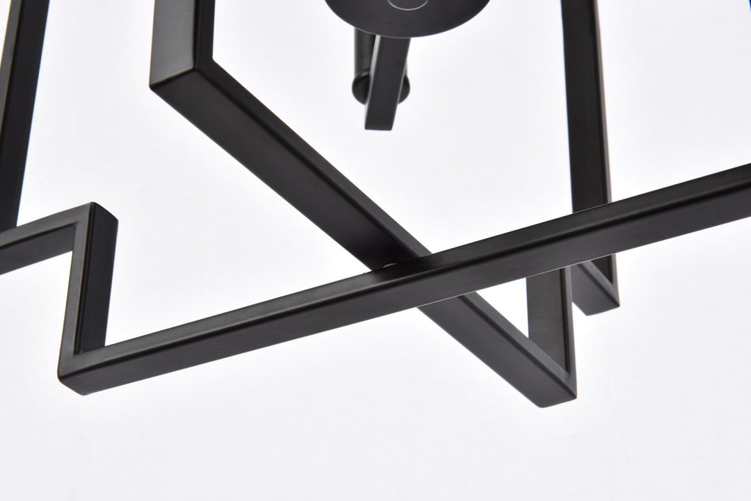 4 Lights Pendant In Black