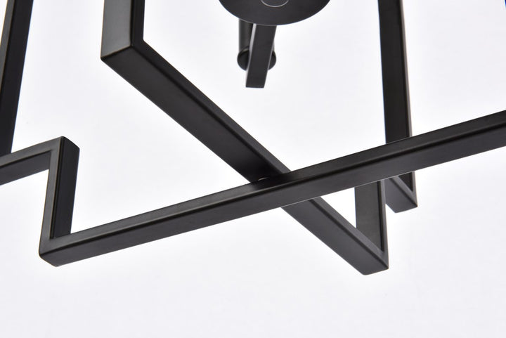 4 Lights Pendant In Black