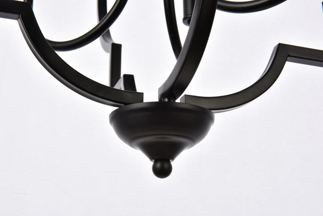 4 Lights Pendant In Black