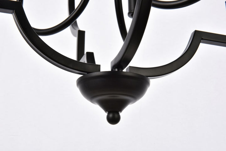 4 Lights Pendant In Black