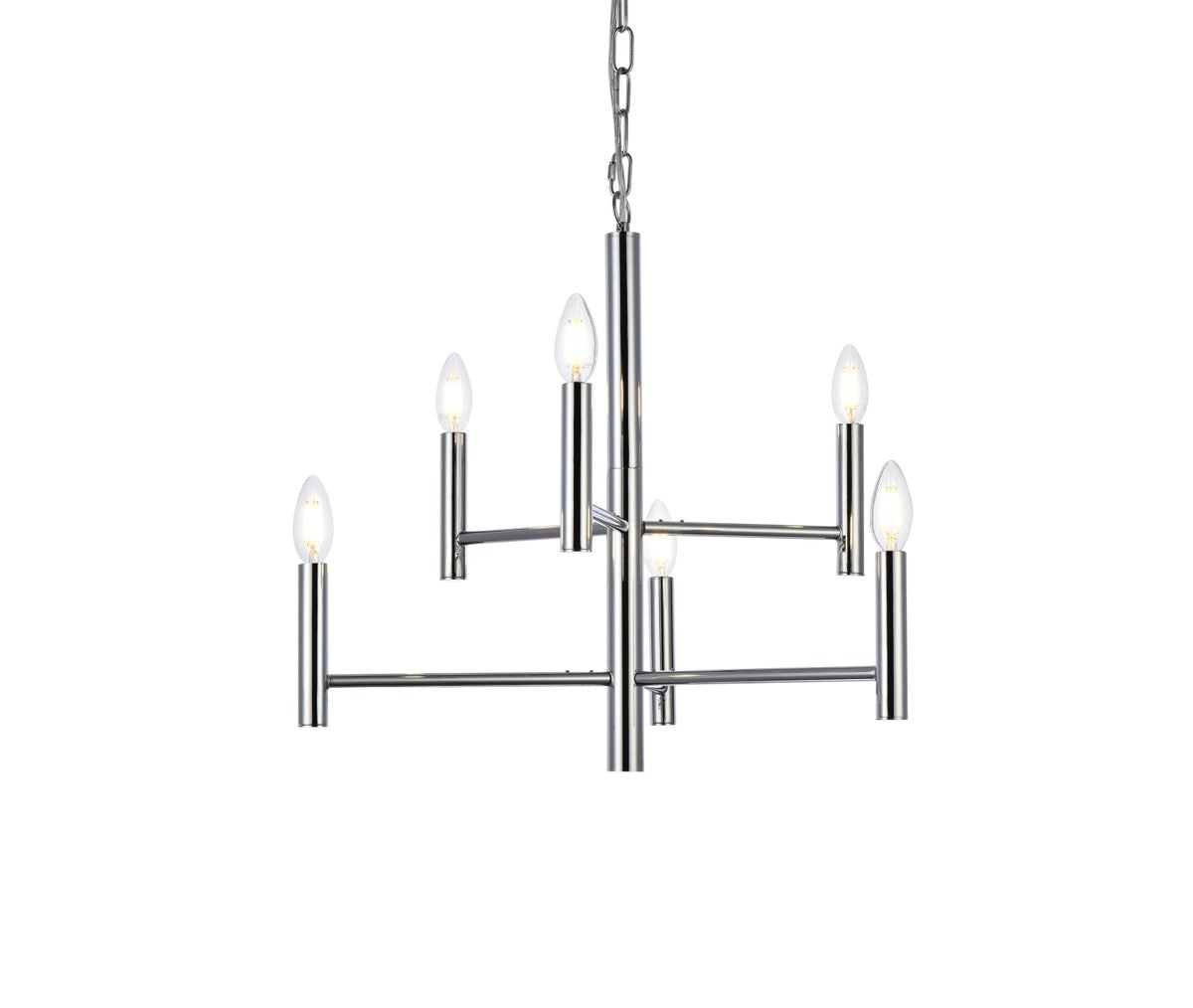 6 Lights Pendant In Chrome