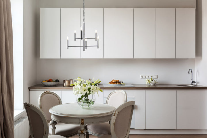 6 Lights Pendant In Chrome