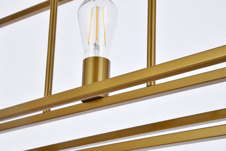 3 Lights Pendant In Brass