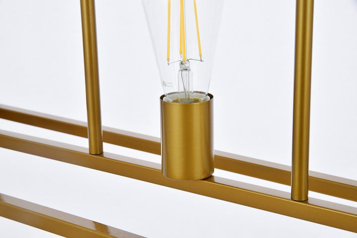 3 Lights Pendant In Brass