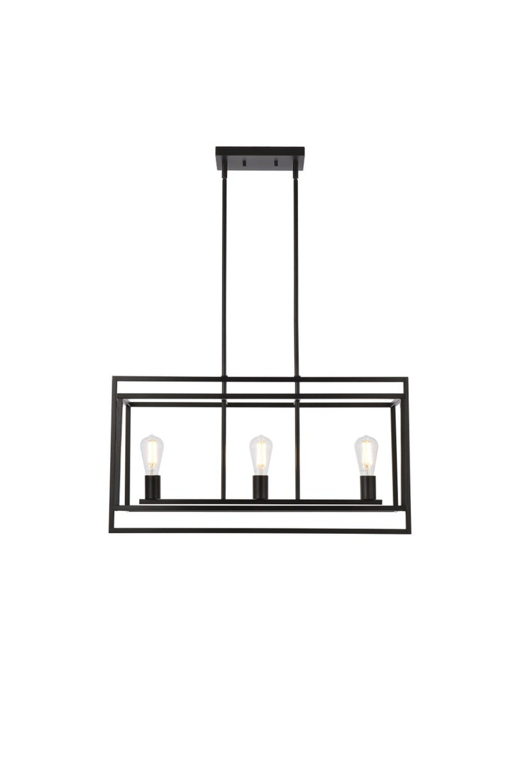 3 Lights Pendant In Black by Living District