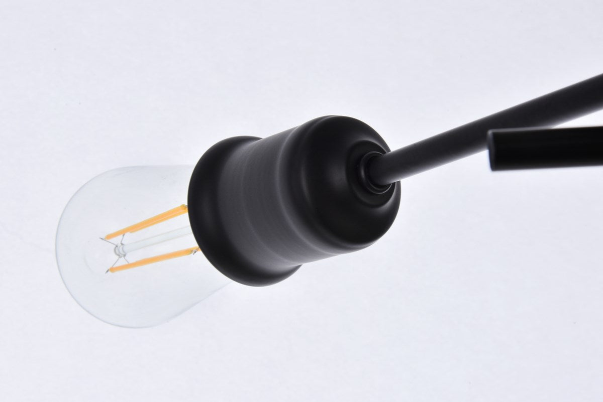 3 Lights Flush Mount In Black