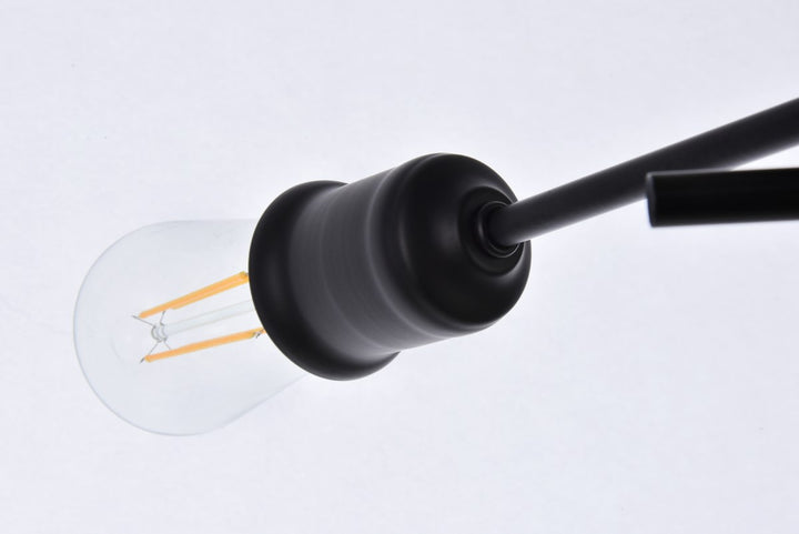 3 Lights Flush Mount In Black