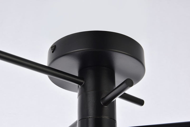 3 Lights Flush Mount In Black
