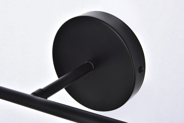 4 Lights Bath Sconce In Black With Frosted Shade