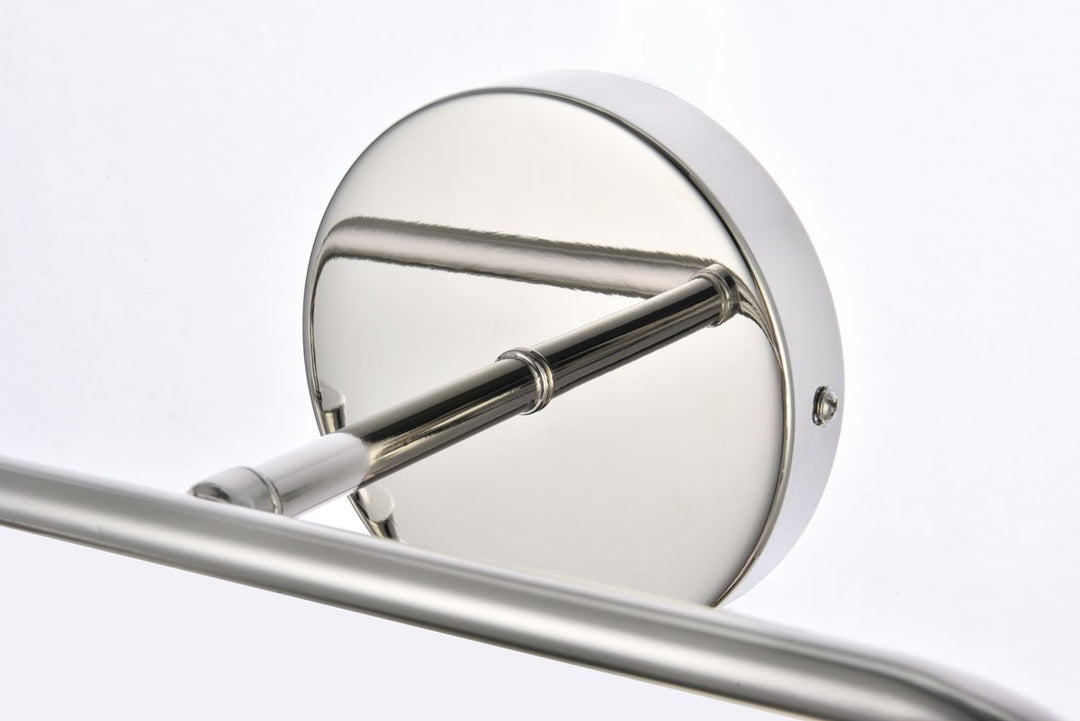 2 lights bath sconce in polished nickel with clear shade