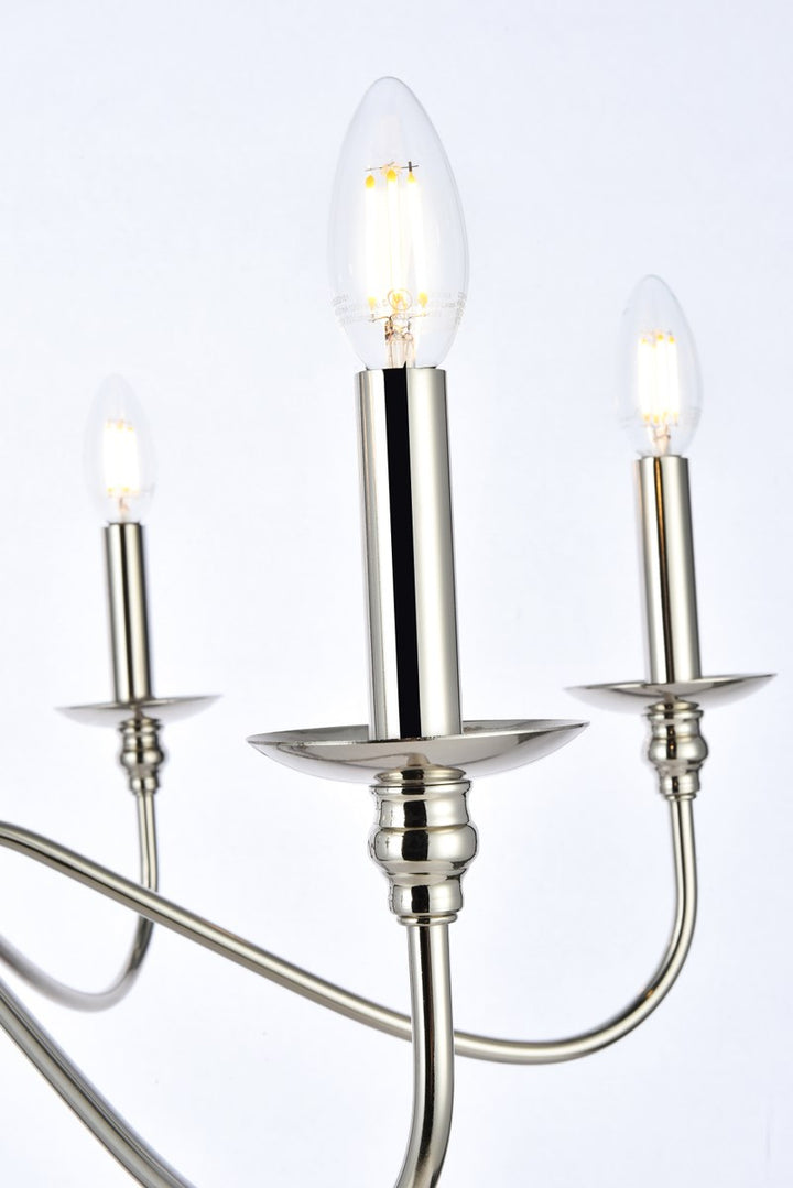 48 Inch Chandelier In Polished Nickel