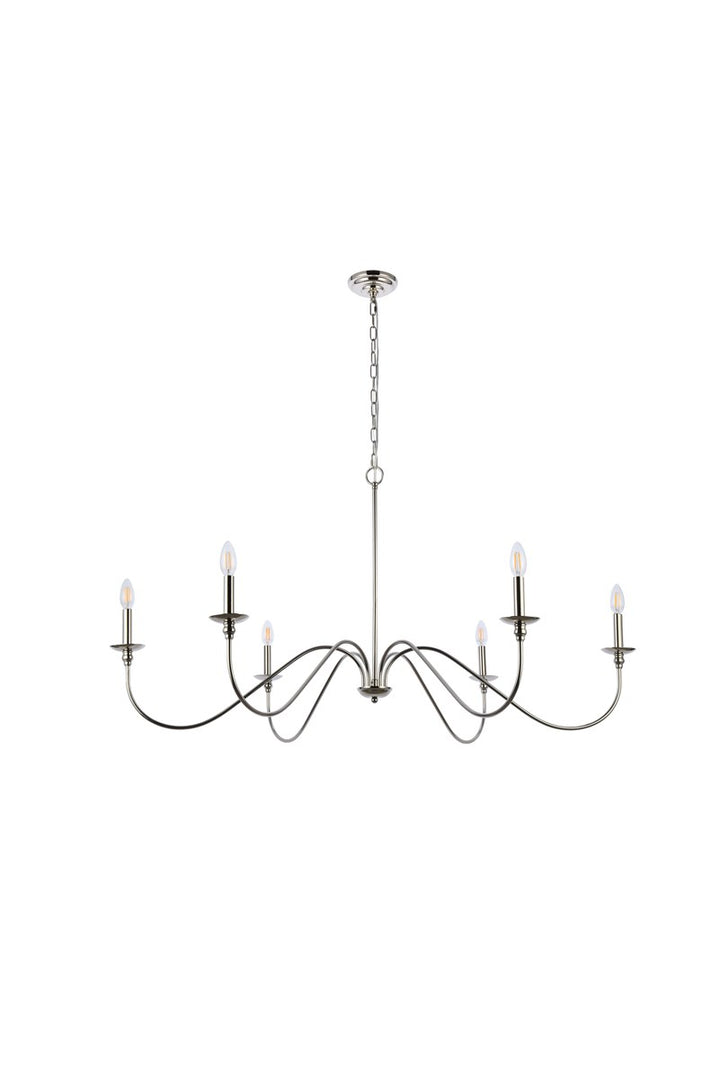48 Inch Chandelier In Polished Nickel