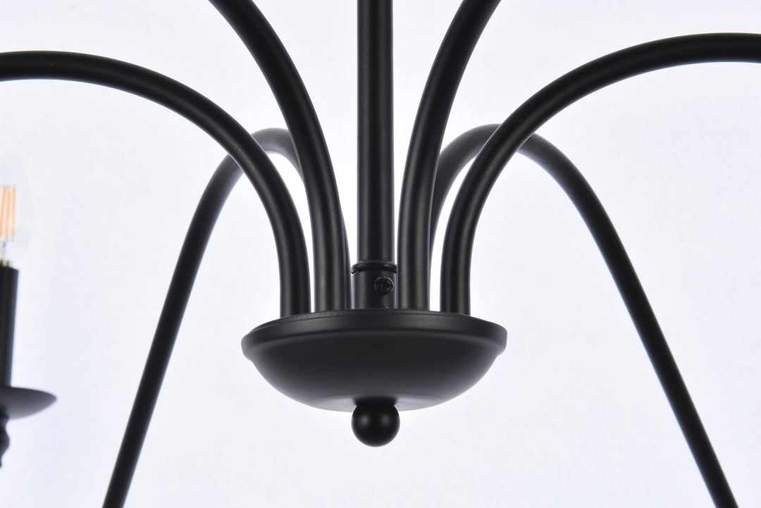 48 Inch Chandelier In Matte Black