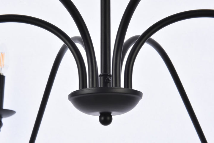 48 Inch Chandelier In Matte Black