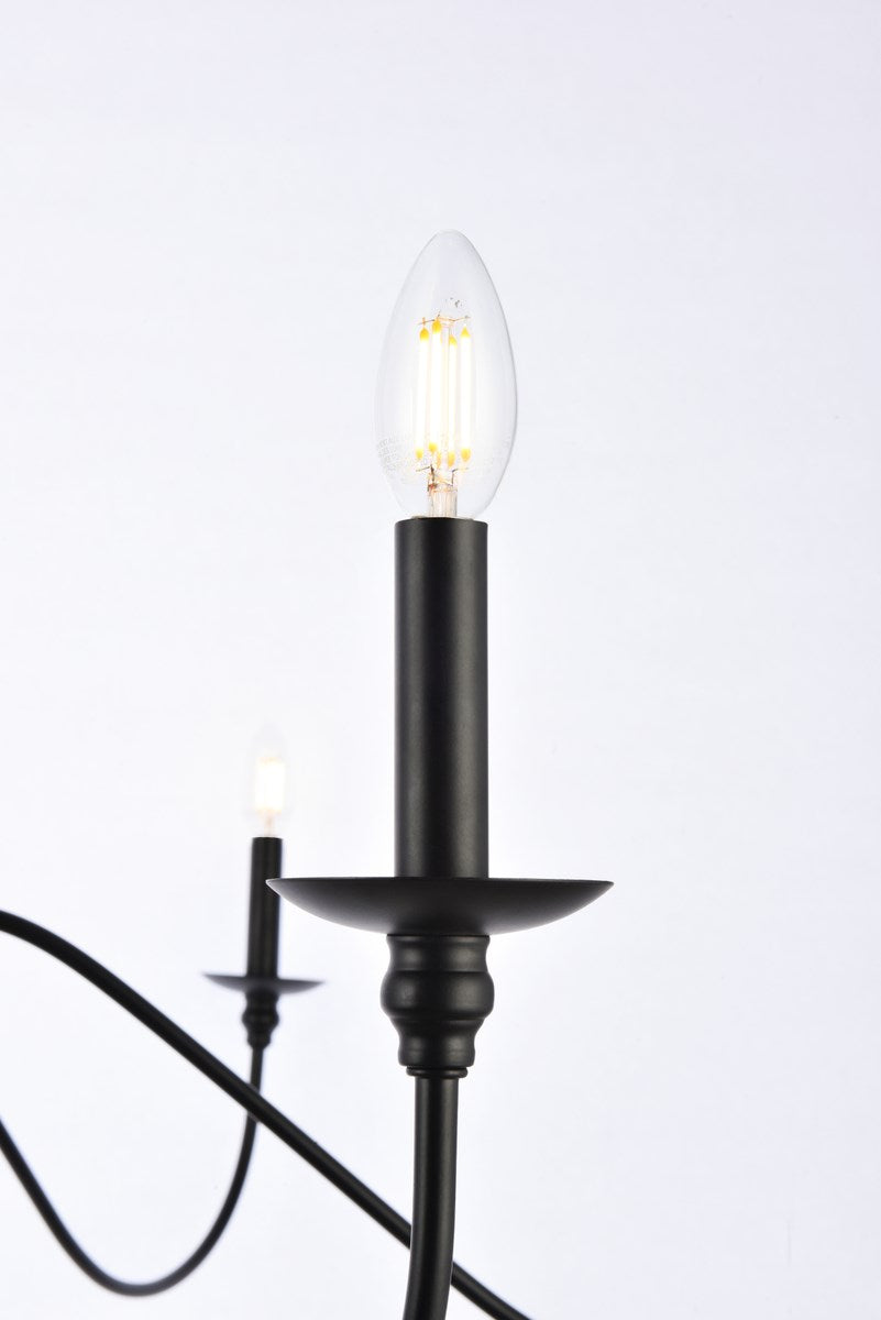 48 Inch Chandelier In Matte Black