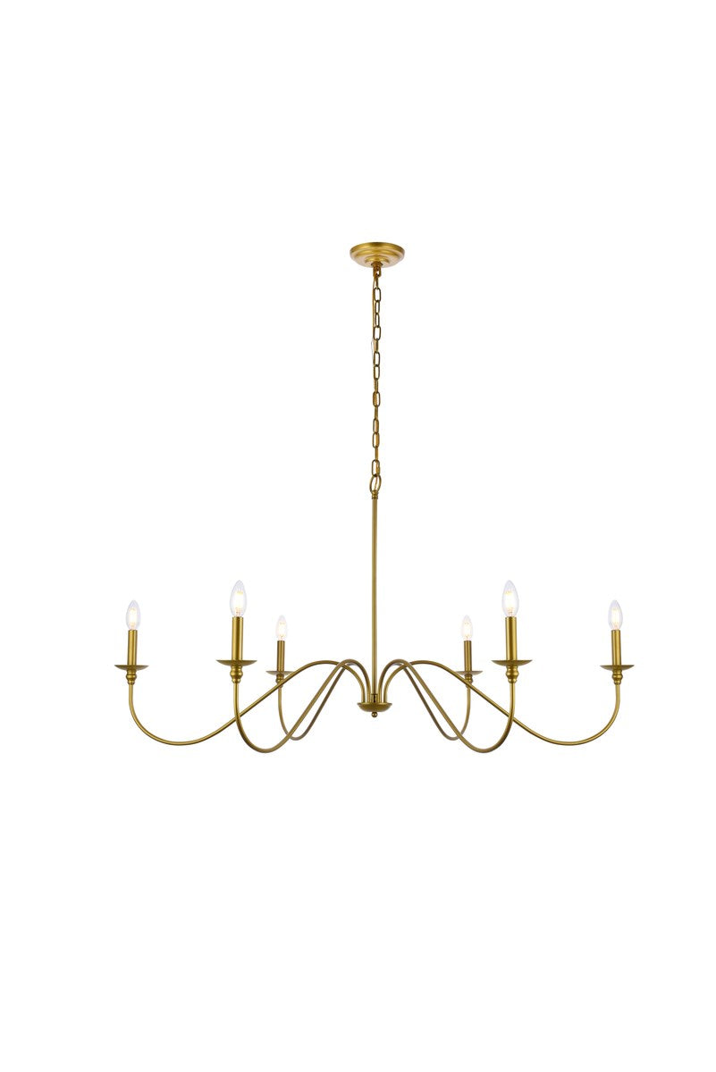 48 Inch Chandelier In Brass by Living District