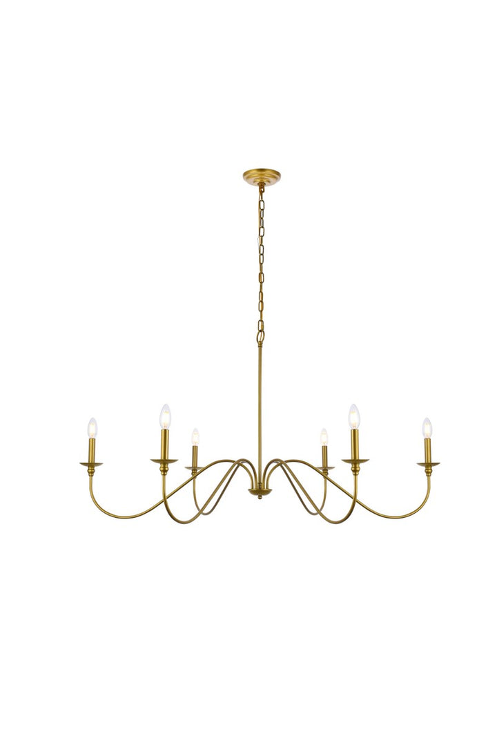 48 Inch Chandelier In Brass by Living District