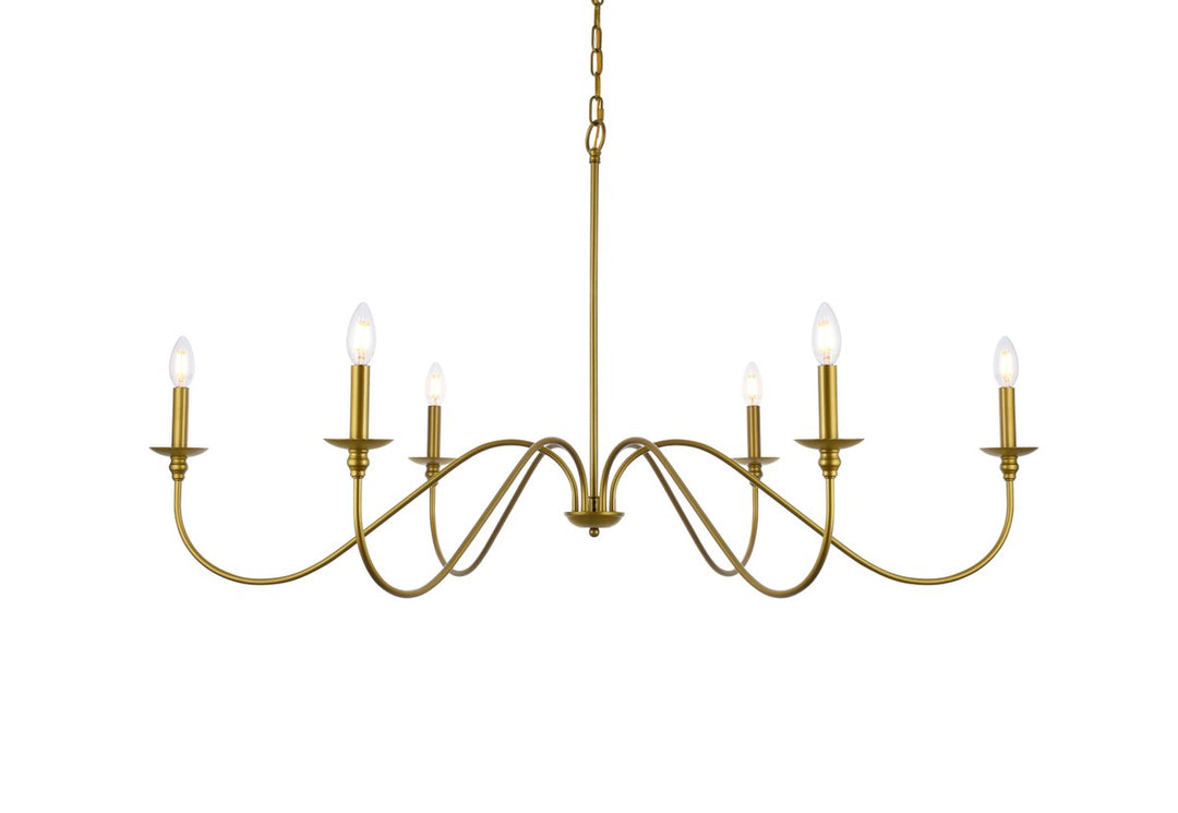 48 Inch Chandelier In Brass