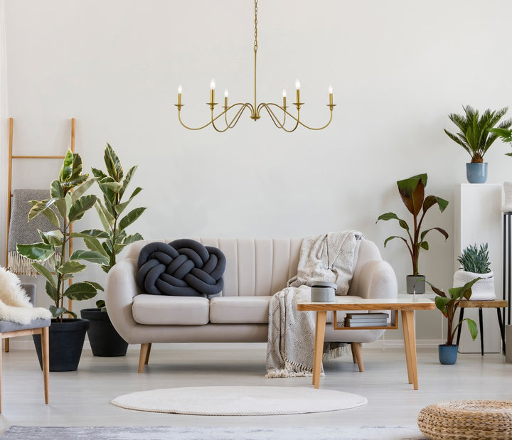 48 Inch Chandelier In Brass