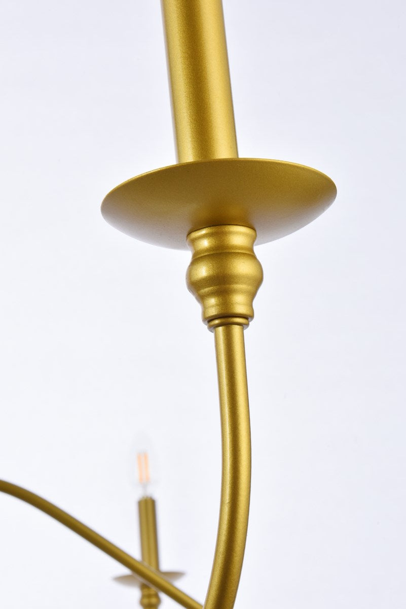 48 Inch Chandelier In Brass
