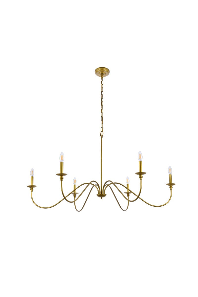 48 Inch Chandelier In Brass