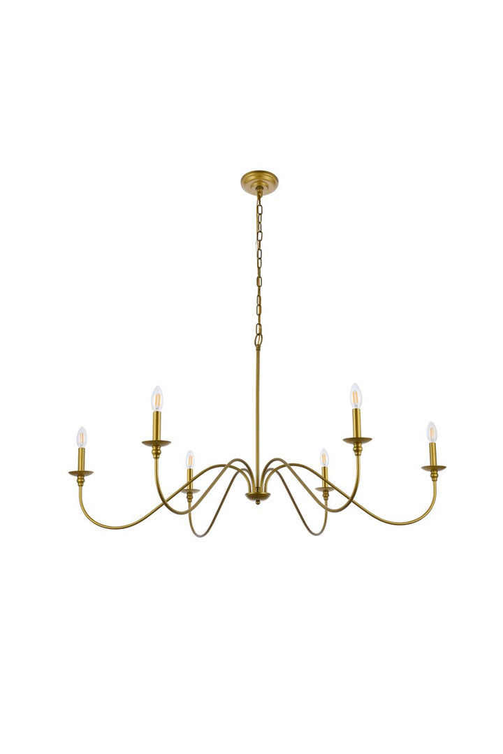 48 Inch Chandelier In Brass