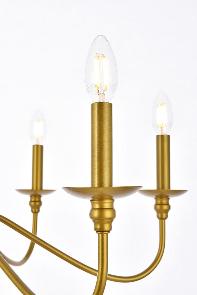 48 Inch Chandelier In Brass