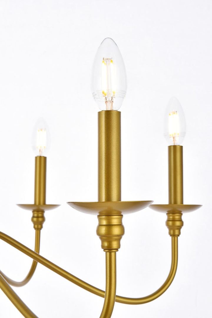 48 Inch Chandelier In Brass
